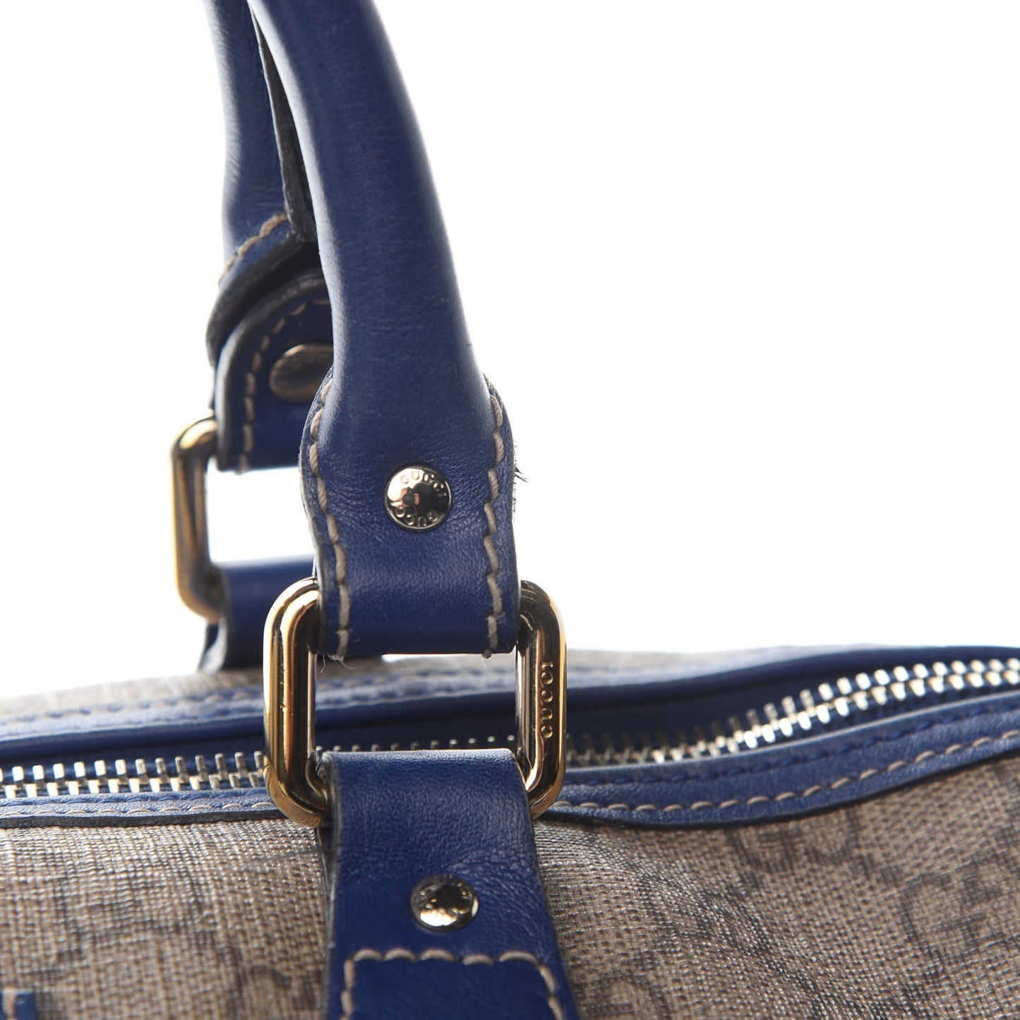GG Plus Monogram Medium Boston USA Flag Unicef Duffle Blue
