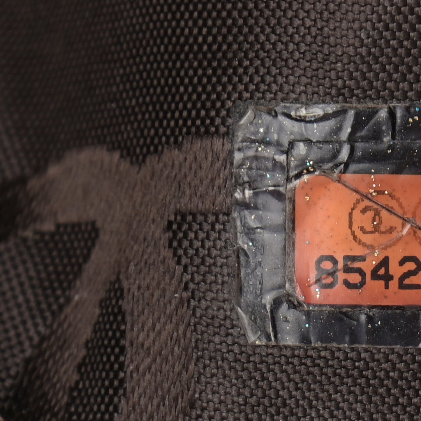 Grained Calfskin CC Drawstring Bucket Bag Dark Brown