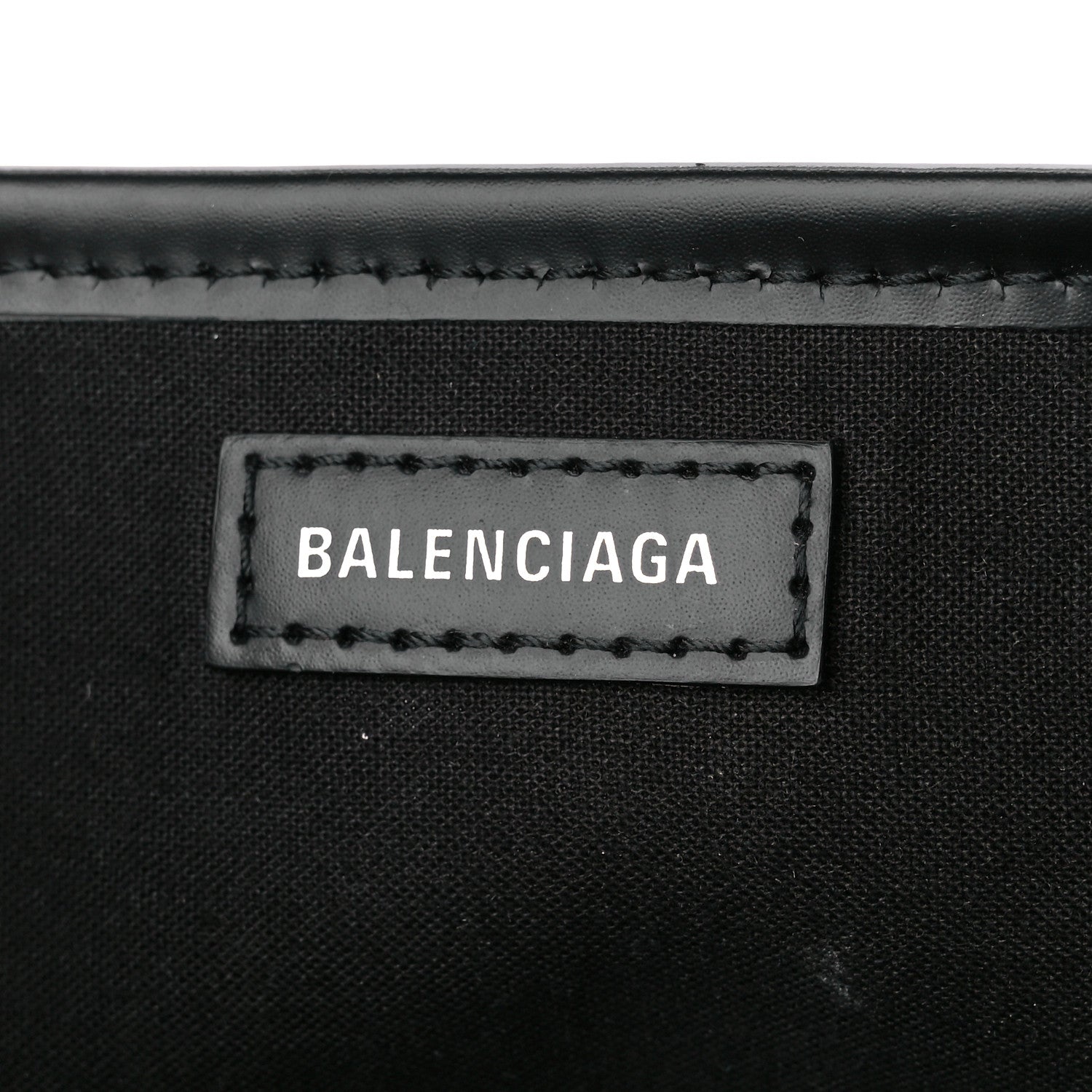 Balenciaga Cotton Canvas Calfskin Navy Cabas XS Natural Black 8 of 12