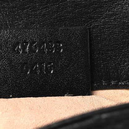 Gucci Calfskin Matelasse Super Mini GG Marmont Shoulder Bag Black 7 of 10
