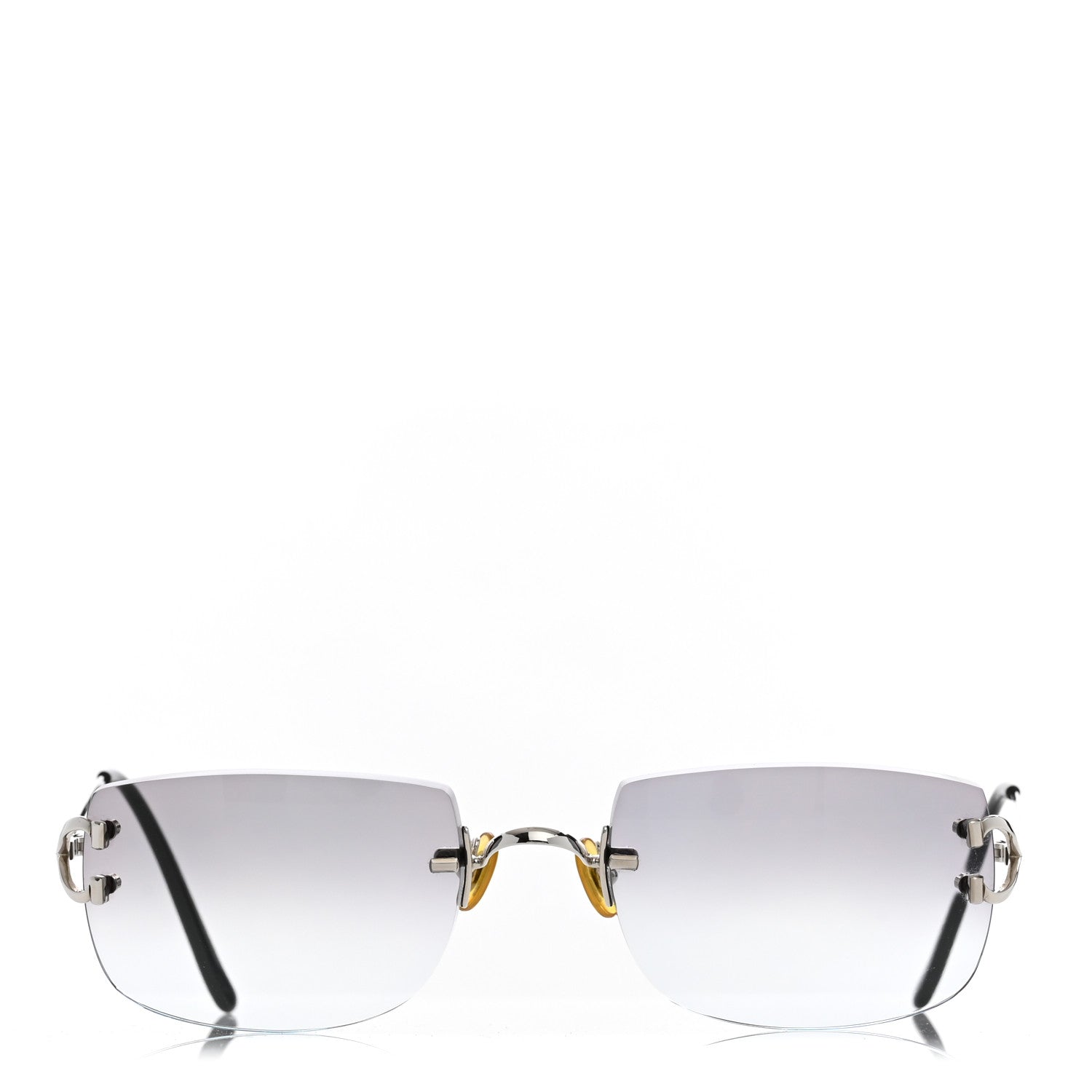 Cartier Metal Rimless C Decor Sunglasses Grey 2 of 7