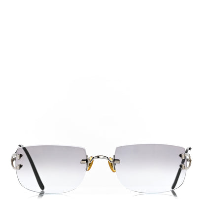 Cartier Metal Rimless C Decor Sunglasses Grey 2 of 7