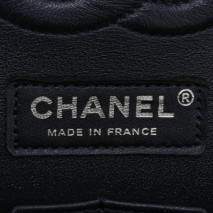 Chanel Iridescent Calfskin Quilted Medium Double Flap Navy 6 of 10