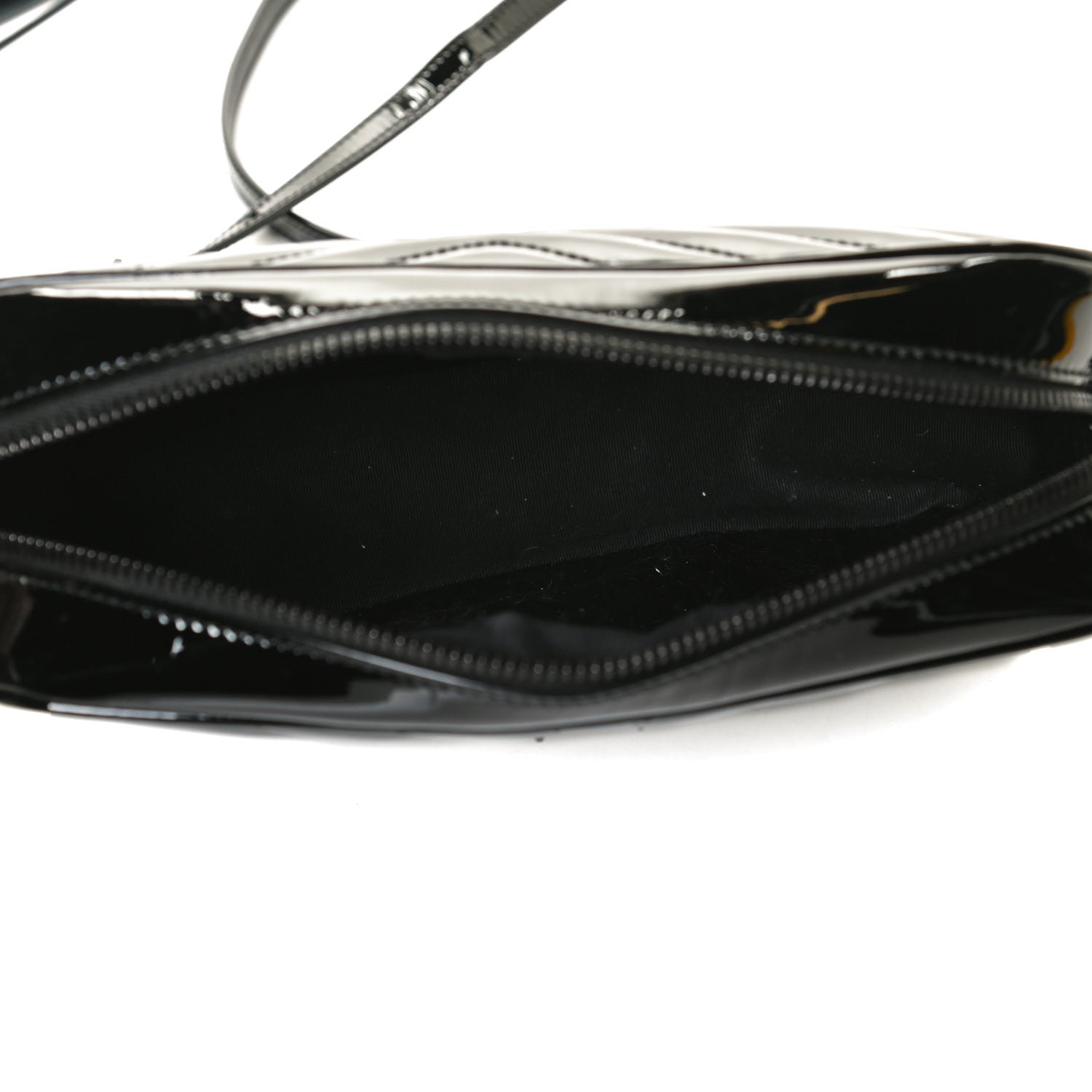 Saint Laurent Patent Calfskin Matelasse Monogram Lou Camera Bag Black 5 of 12