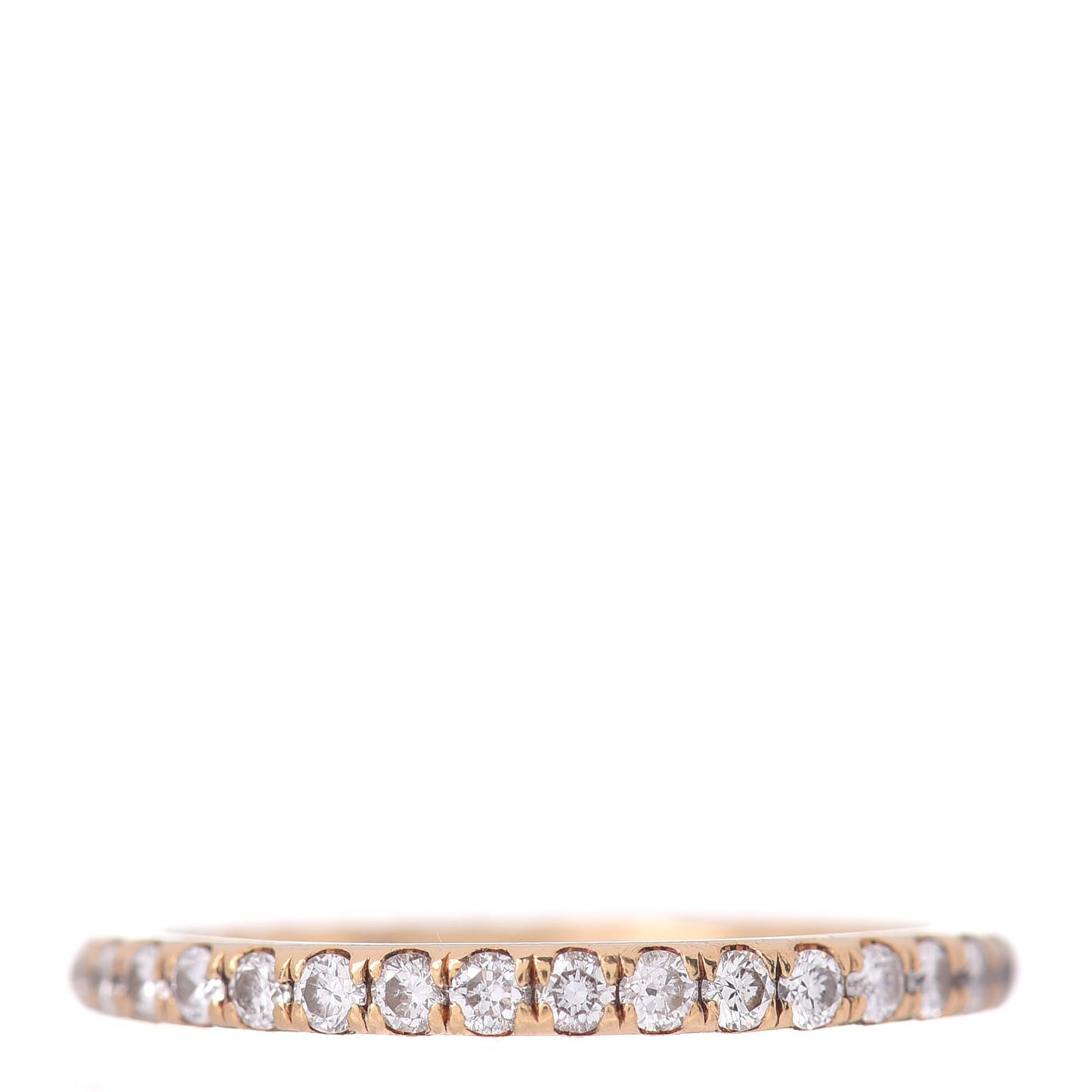 18K Yellow Gold Diamond 2mm Cable Collectibles Band Ring 56 7.5