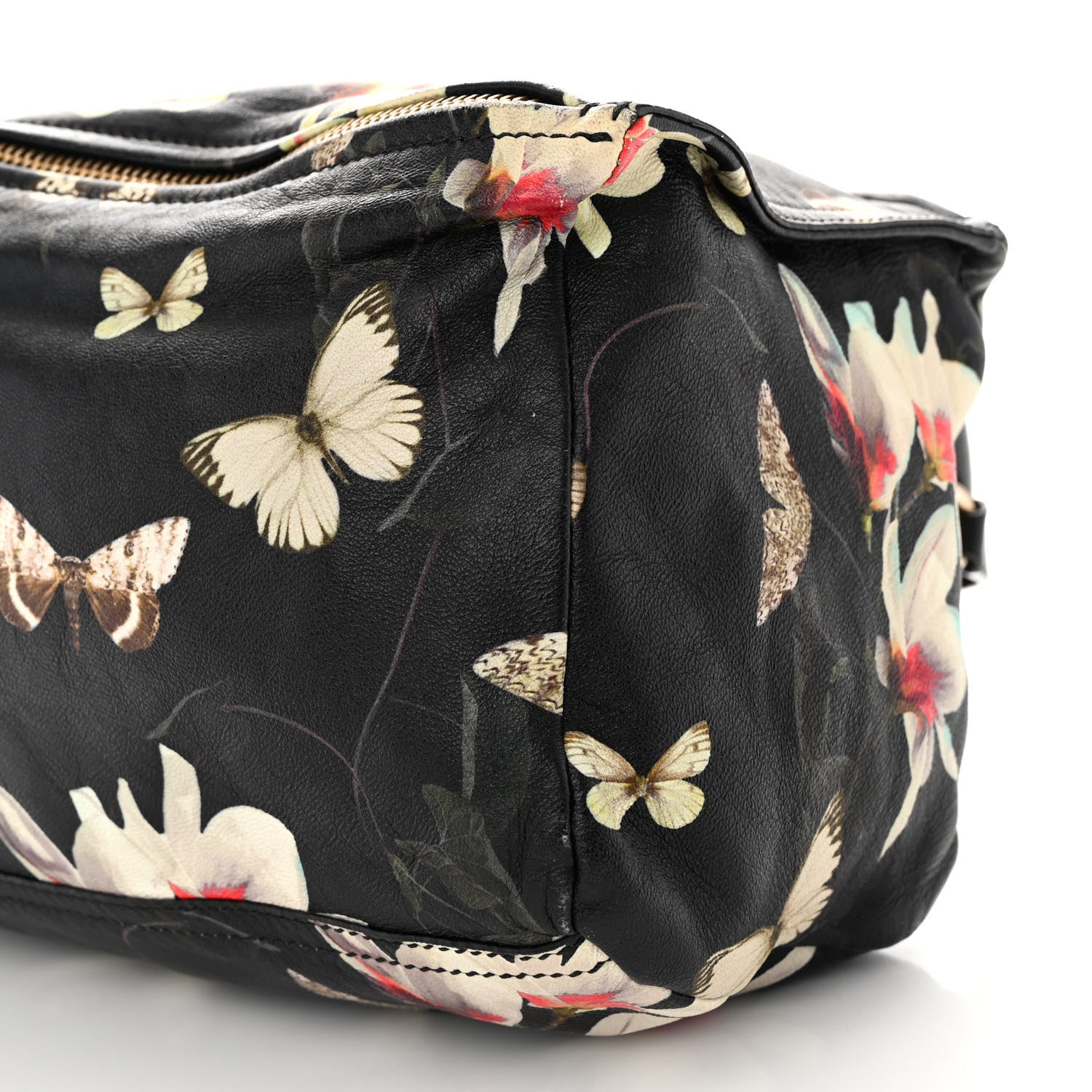 Givenchy Lambskin Magnolia and Moth Print Mini Pandora Black 10 of 11