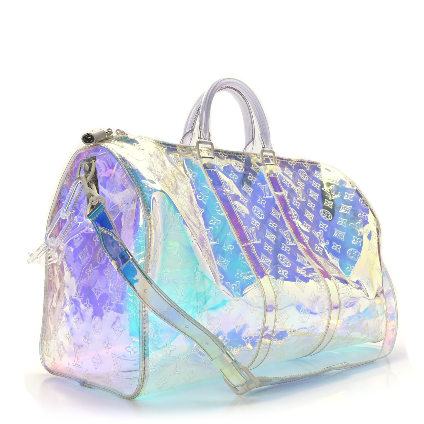 PVC Monogram Keepall Bandouliere 50 Iridescent Prism