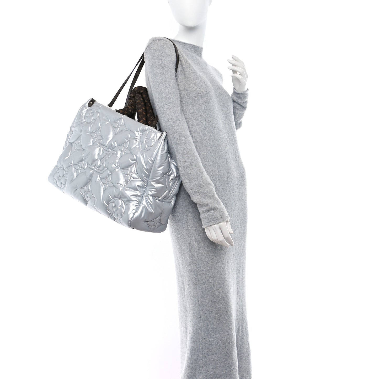 Econyl Monogram Pillow Giant Onthego GM Silver