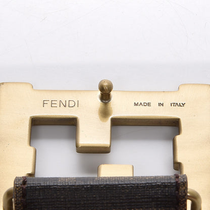 Fendi Coated Canvas FF Buckle Belt 100 40 Tobacco 5 of 5