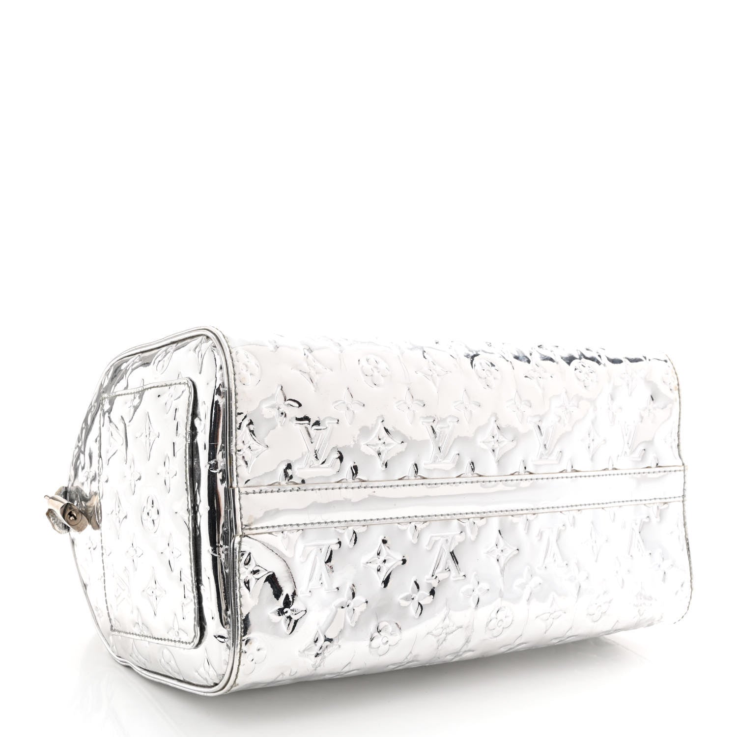 Louis Vuitton Monogram Miroir Speedy 35 Silver 4 of 17