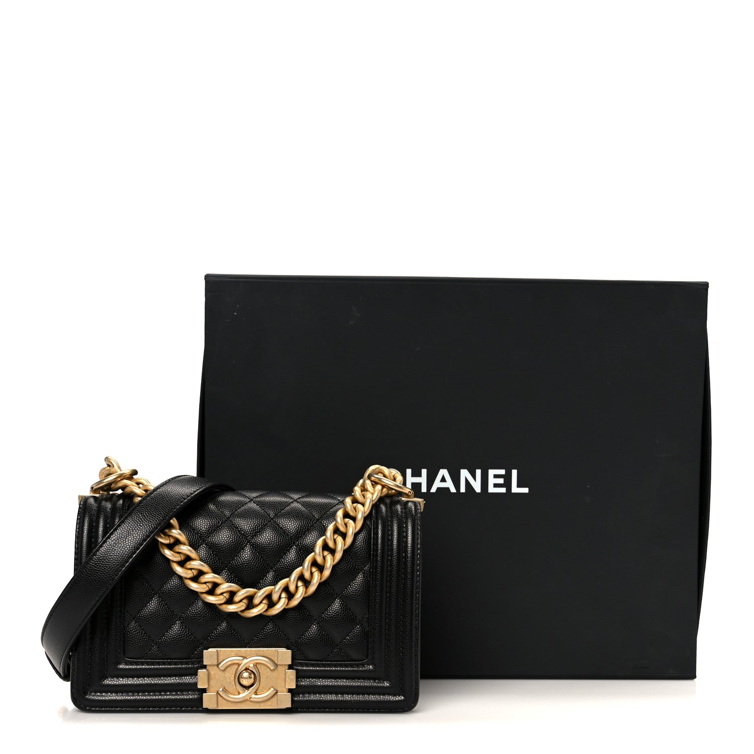 Chanel Caviar Quilted Small Boy Flap Black 10 of 10