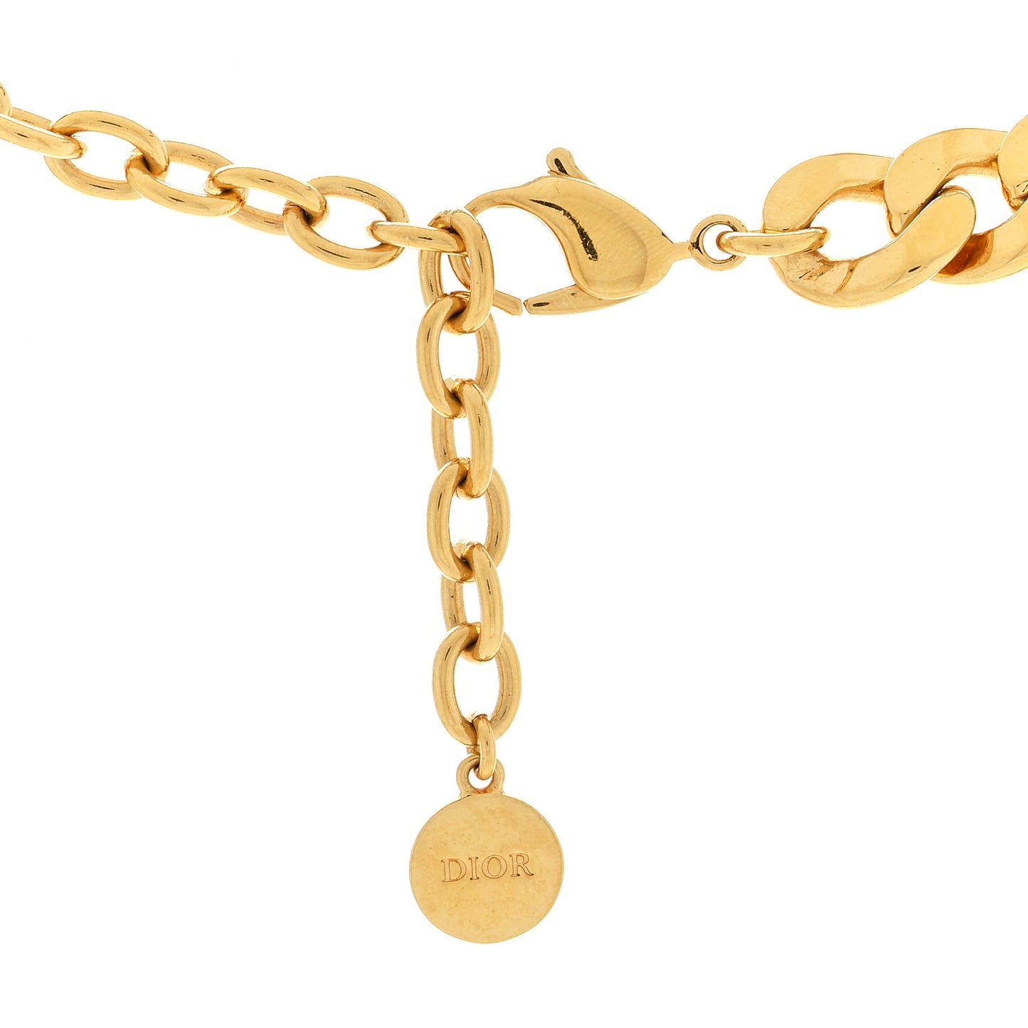 Metal CD Choker Necklace Gold