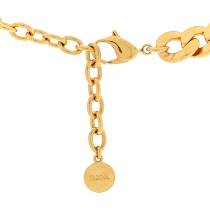 Christian Dior Metal CD Choker Necklace Gold 4 of 4