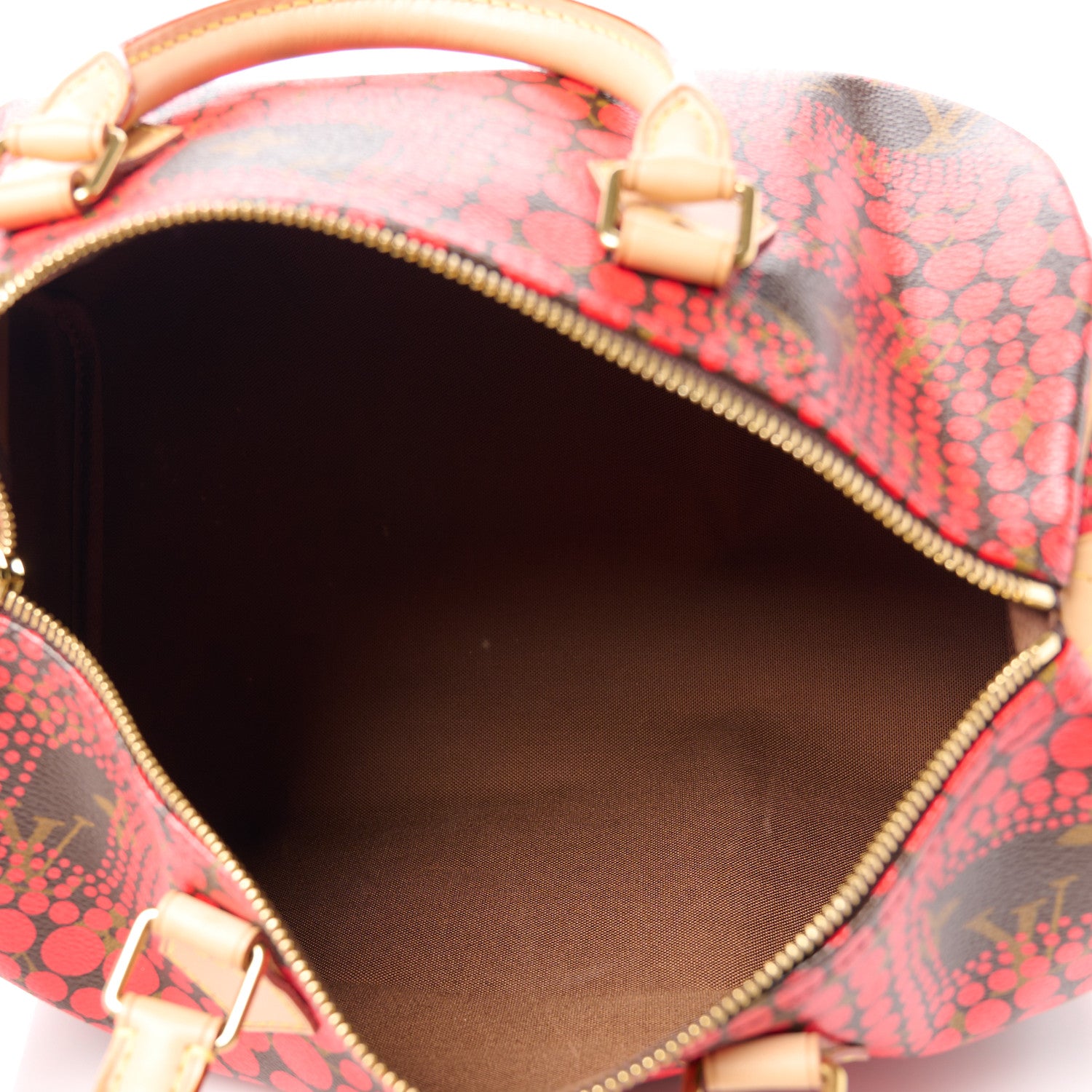 Louis Vuitton LOUIS VUITTON Monogram Kusama Town Speedy 30 Red 5 of 14