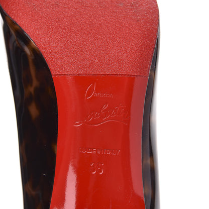 Christian Louboutin Patent Tartaruga Decollete 554 70 Pumps 35 Testa Di Moro 7 of 9