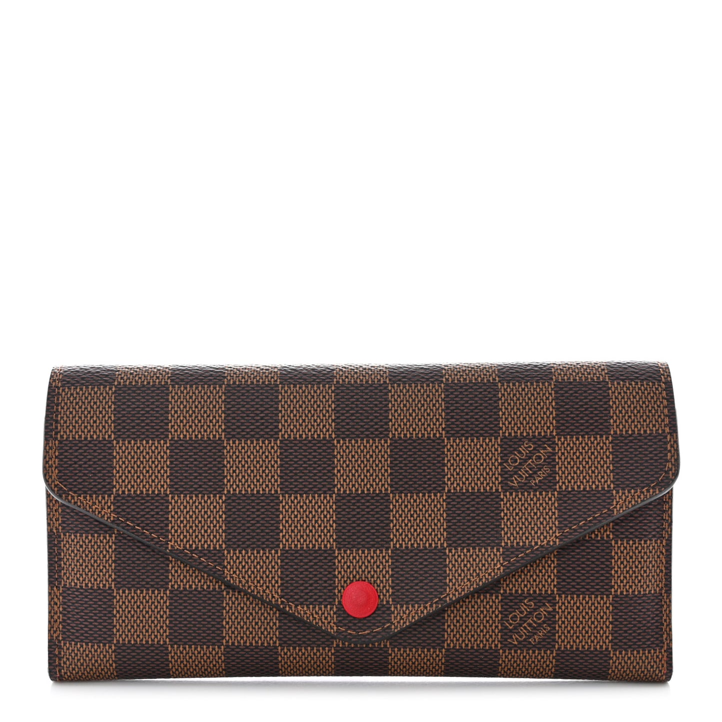 Damier Ebene Josephine Wallet Red