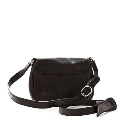 Gucci Pebbled Calfskin Web Small Dressage Shoulder Bag Dark Brown 3 of 10