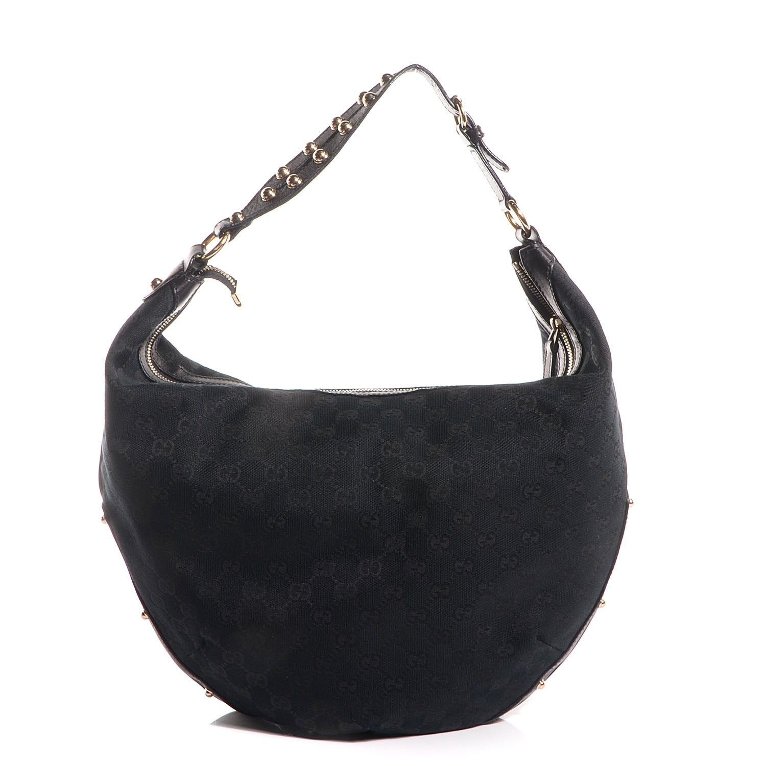 Gucci Monogram Biba Hobo Black 1 of 6