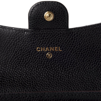 Chanel Caviar Quilted Flap Card Holder Wallet Black 6 of 10