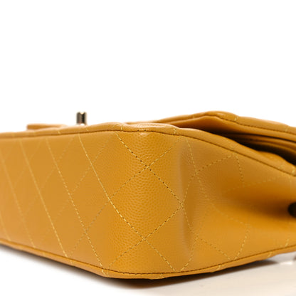 Chanel Caviar Quilted Medium Double Flap Yellow 10 of 11