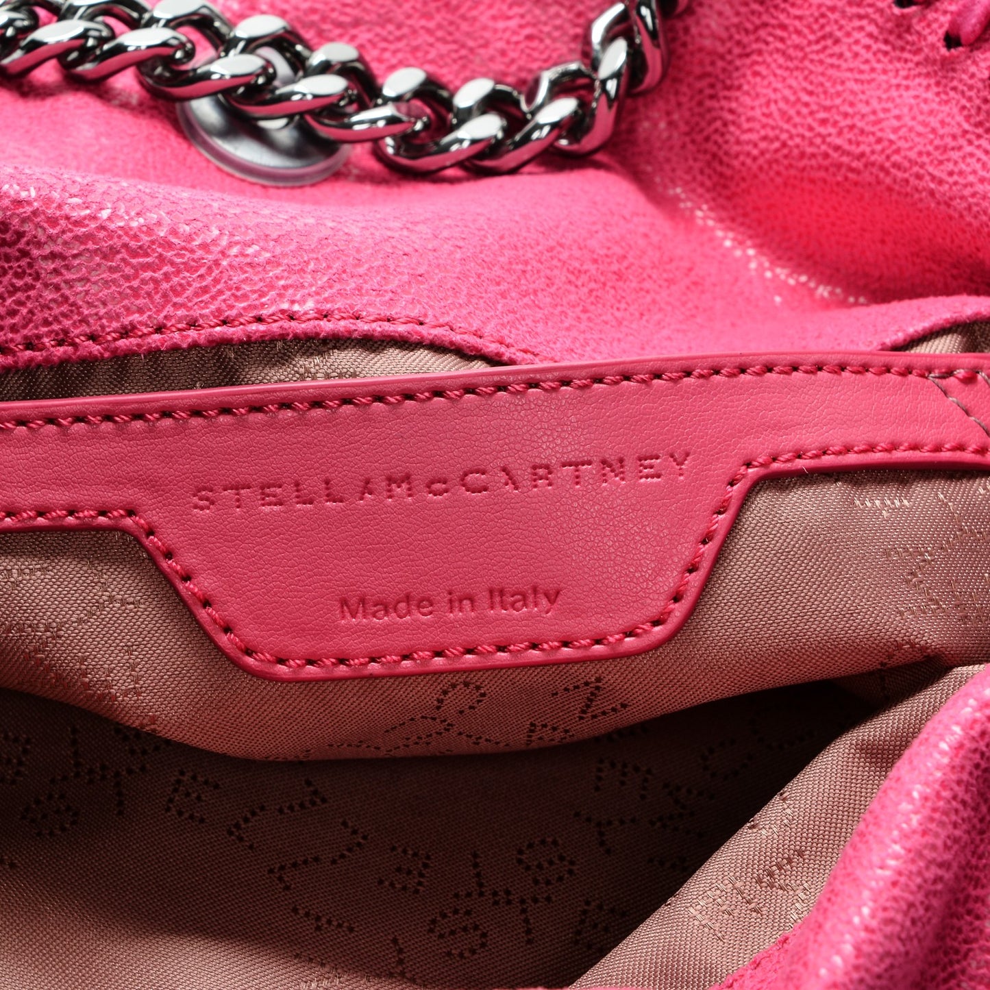 Shaggy Deer Mini Falabella Fold Over Tote Hot Pink