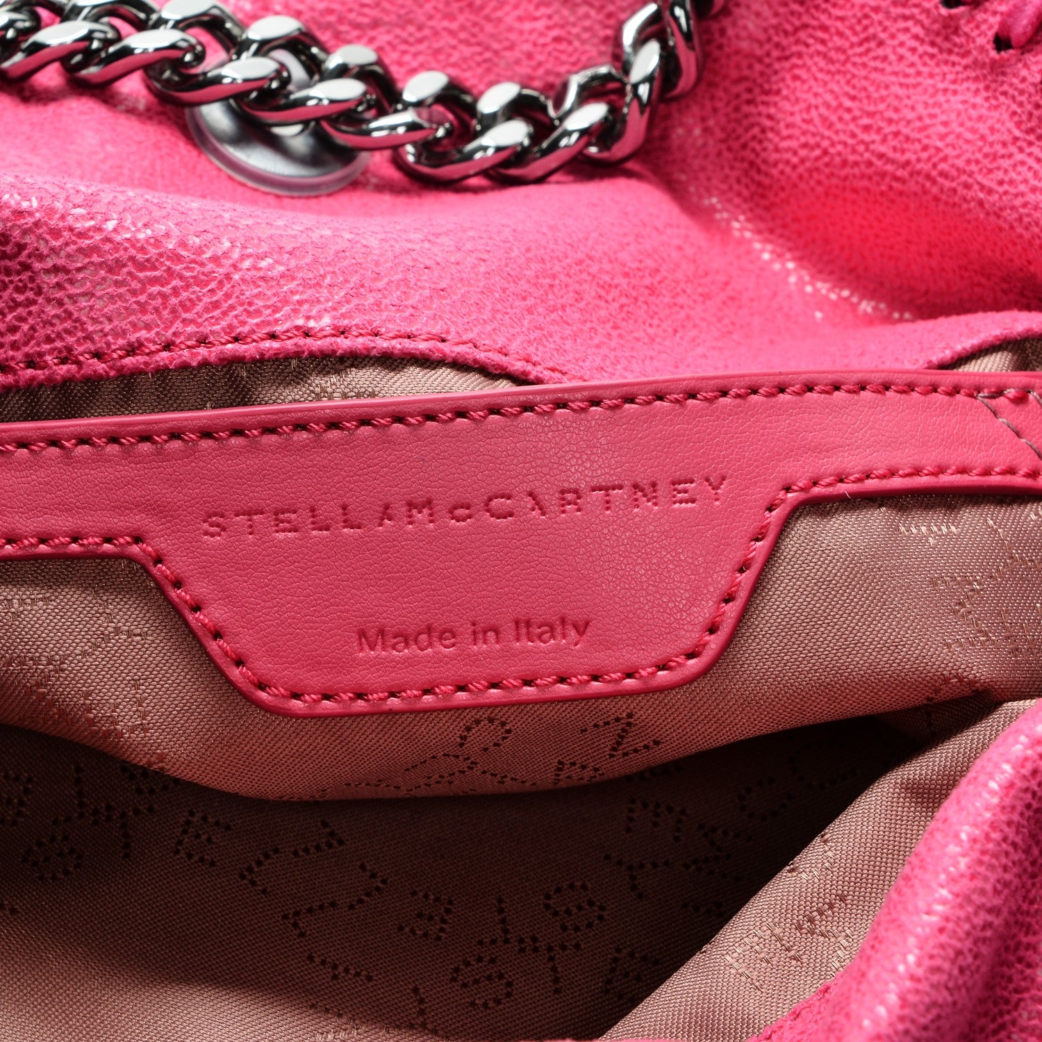 Stella McCartney Shaggy Deer Mini Falabella Fold Over Tote Hot Pink 5 of 5