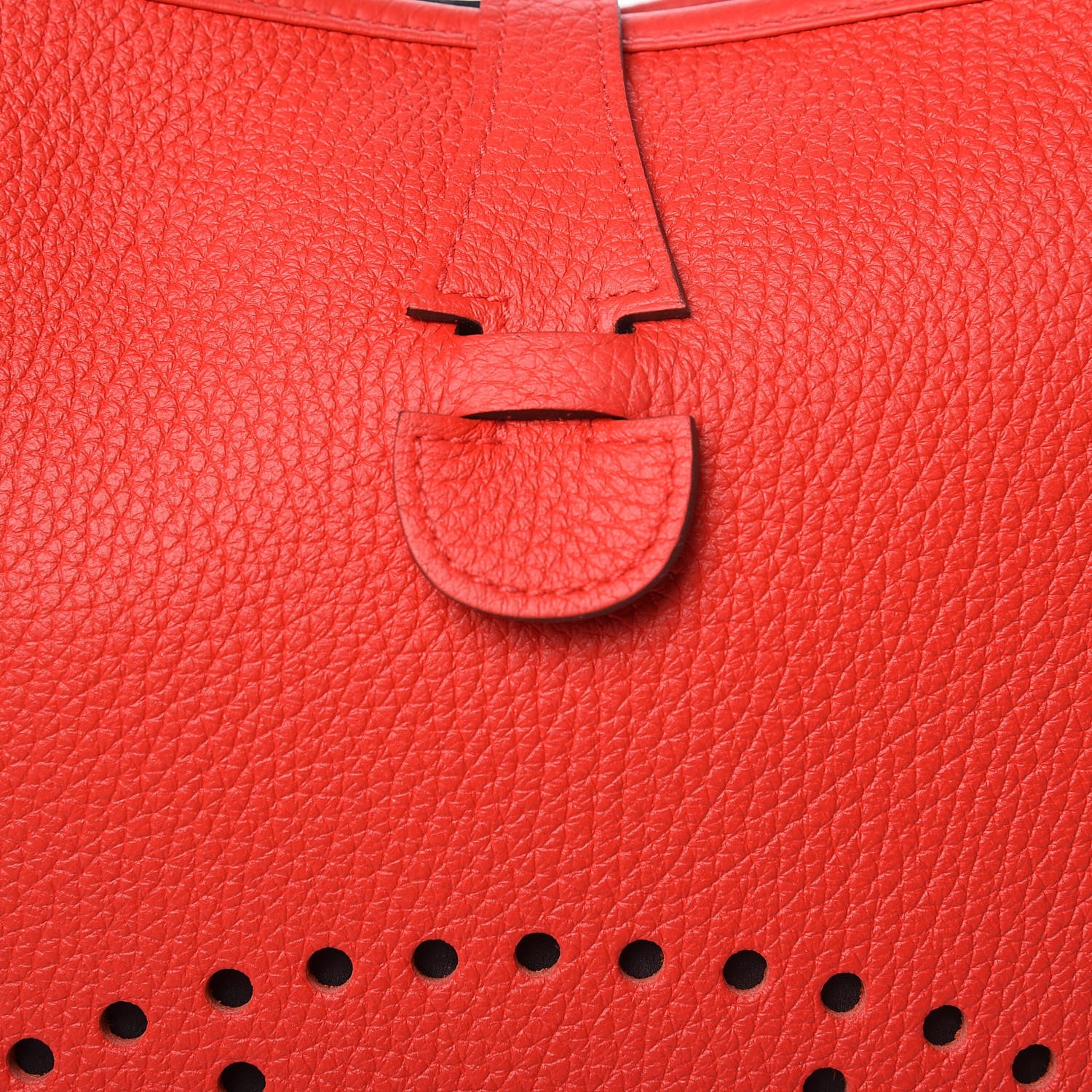 Hermes Taurillon Clemence Evelyne III PM Rouge De Coeur 9 of 12