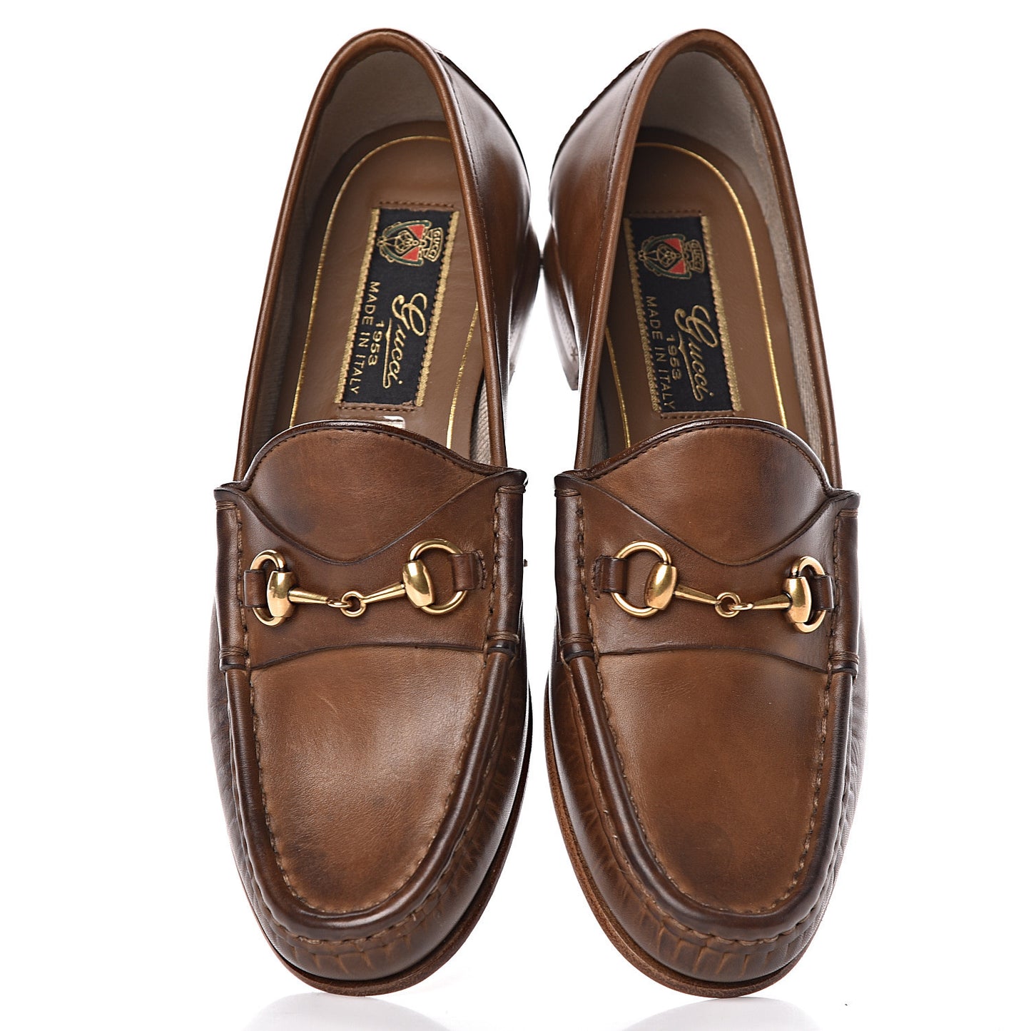 Calfskin Womens 1953 Horsebit Loafers 34 Brown