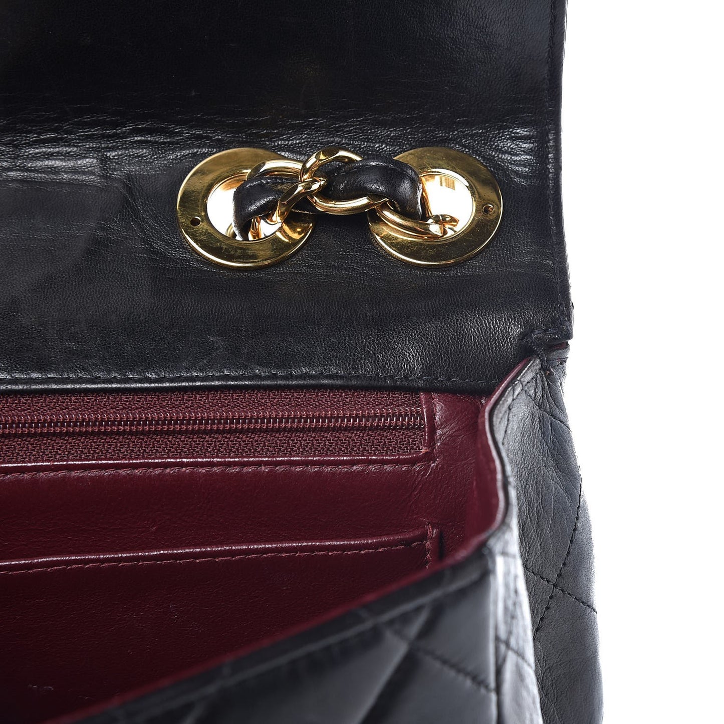 Lambskin Quilted Jumbo Single Flap Black