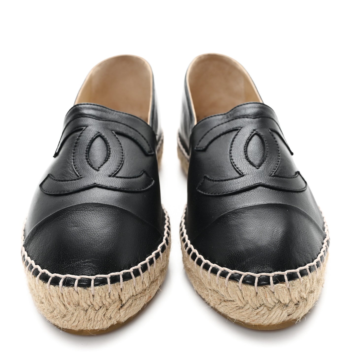 Lambskin CC Espadrilles 38 Black