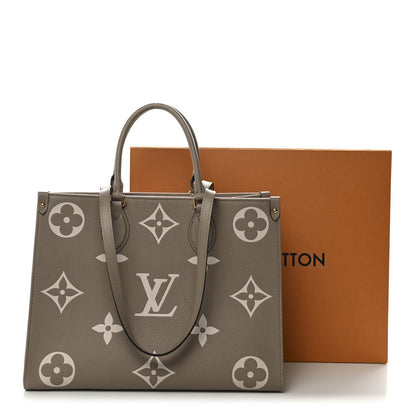 Louis Vuitton Empreinte Monogram Giant Onthego MM Tourterelle Creme 10 of 10