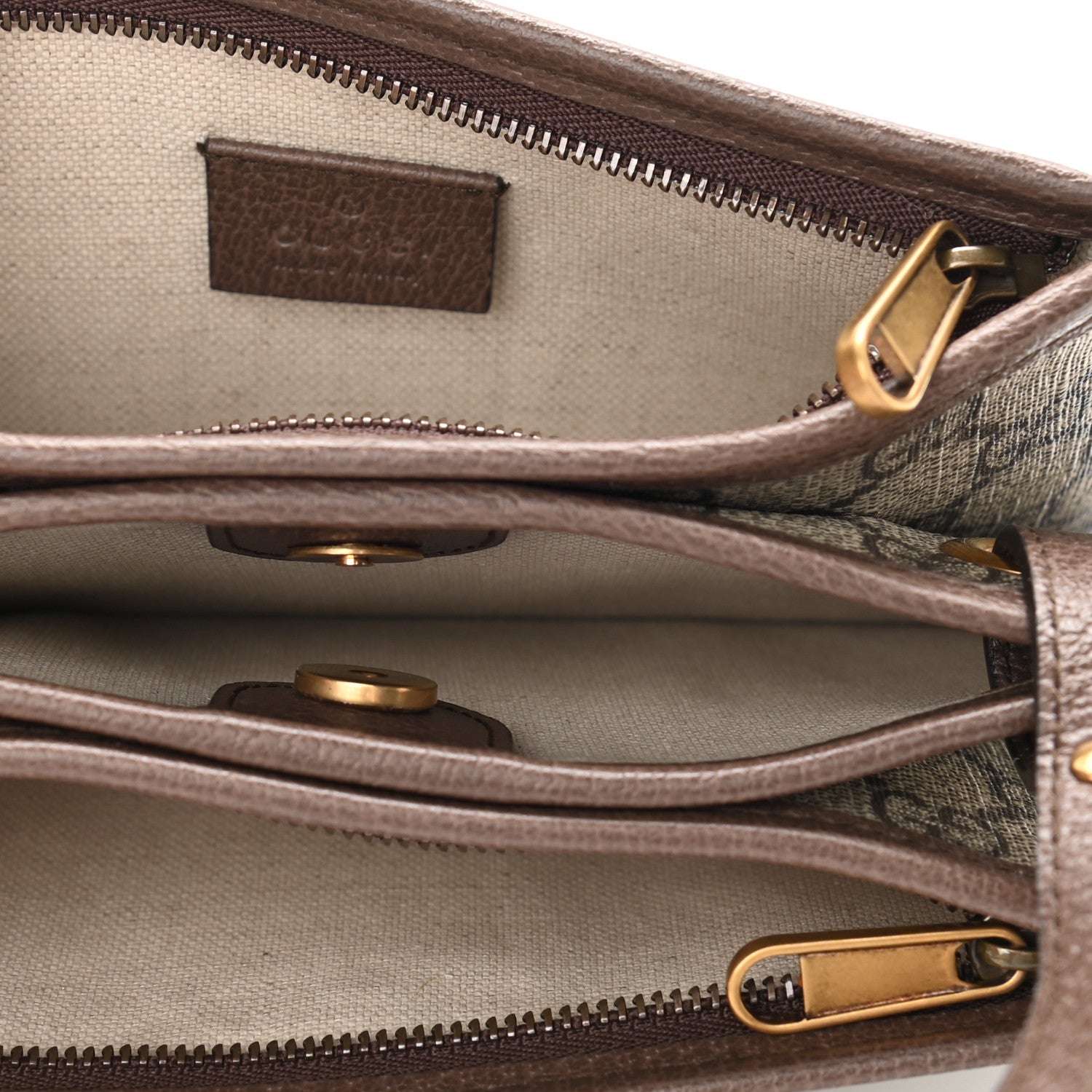 Gucci GG Supreme Monogram Web Ophidia Crossbody Beige New Acero 5 of 10