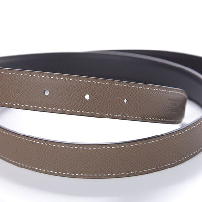 Hermes Epsom Swift 24mm Tresor Belt 90 Etoupe Black 6 of 7