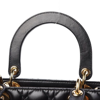 Christian Dior Lambskin Cannage Medium Lady Dior Black 17 of 17