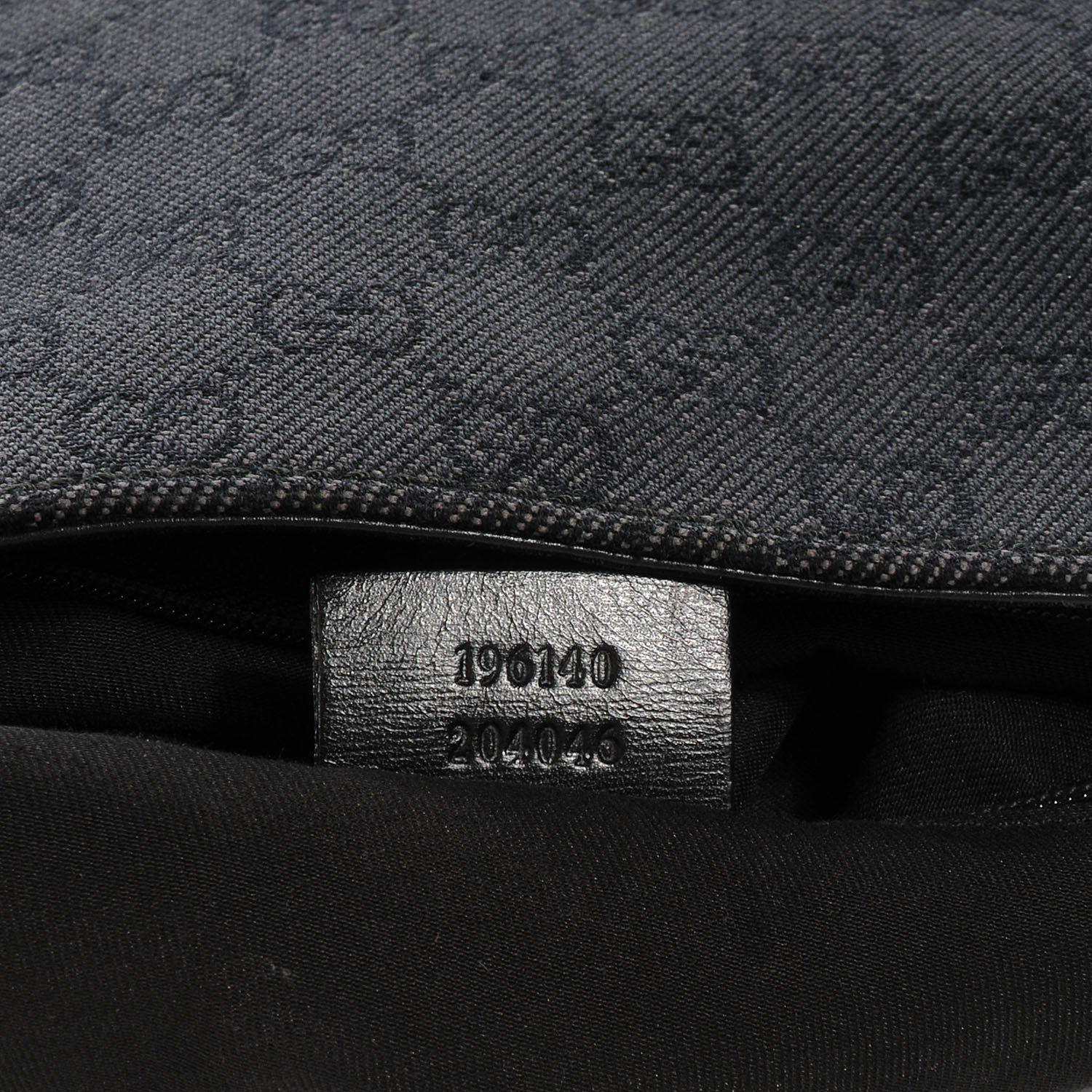 Gucci Denim Monogram Capri Chain Shoulder Bag Black 7 of 7