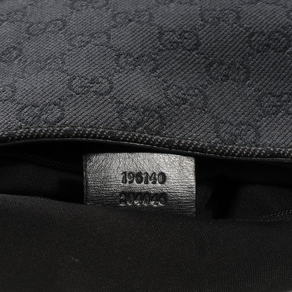 Gucci Denim Monogram Capri Chain Shoulder Bag Black 7 of 7