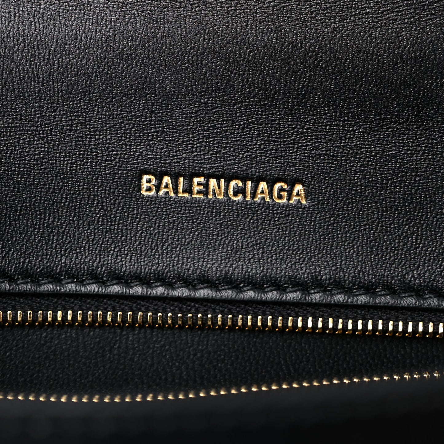 Shiny Box Calfskin Small Hourglass Top Handle Bag Black