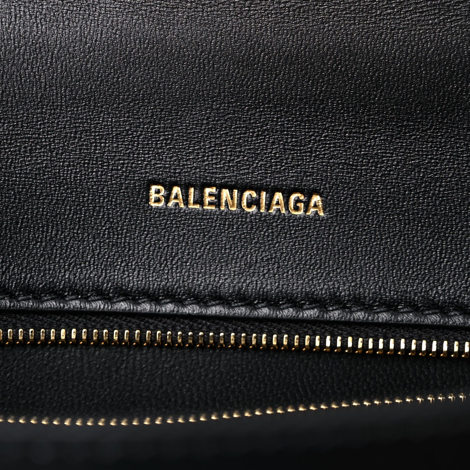 Balenciaga Shiny Box Calfskin Small Hourglass Top Handle Bag Black 6 of 10