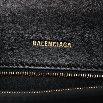 Balenciaga Shiny Box Calfskin Small Hourglass Top Handle Bag Black 6 of 10