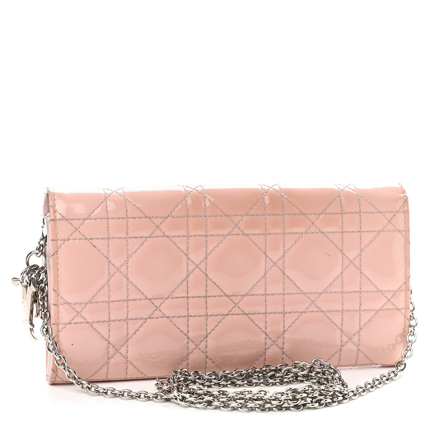 Patent Cannage Rendezvous Chain Wallet Pale Pink