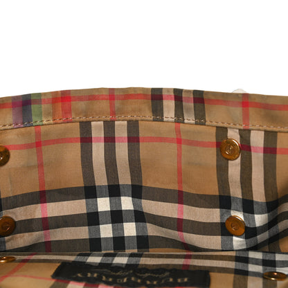 Burberry Vintage Rainbow Check Shopper Tote White 17 of 17