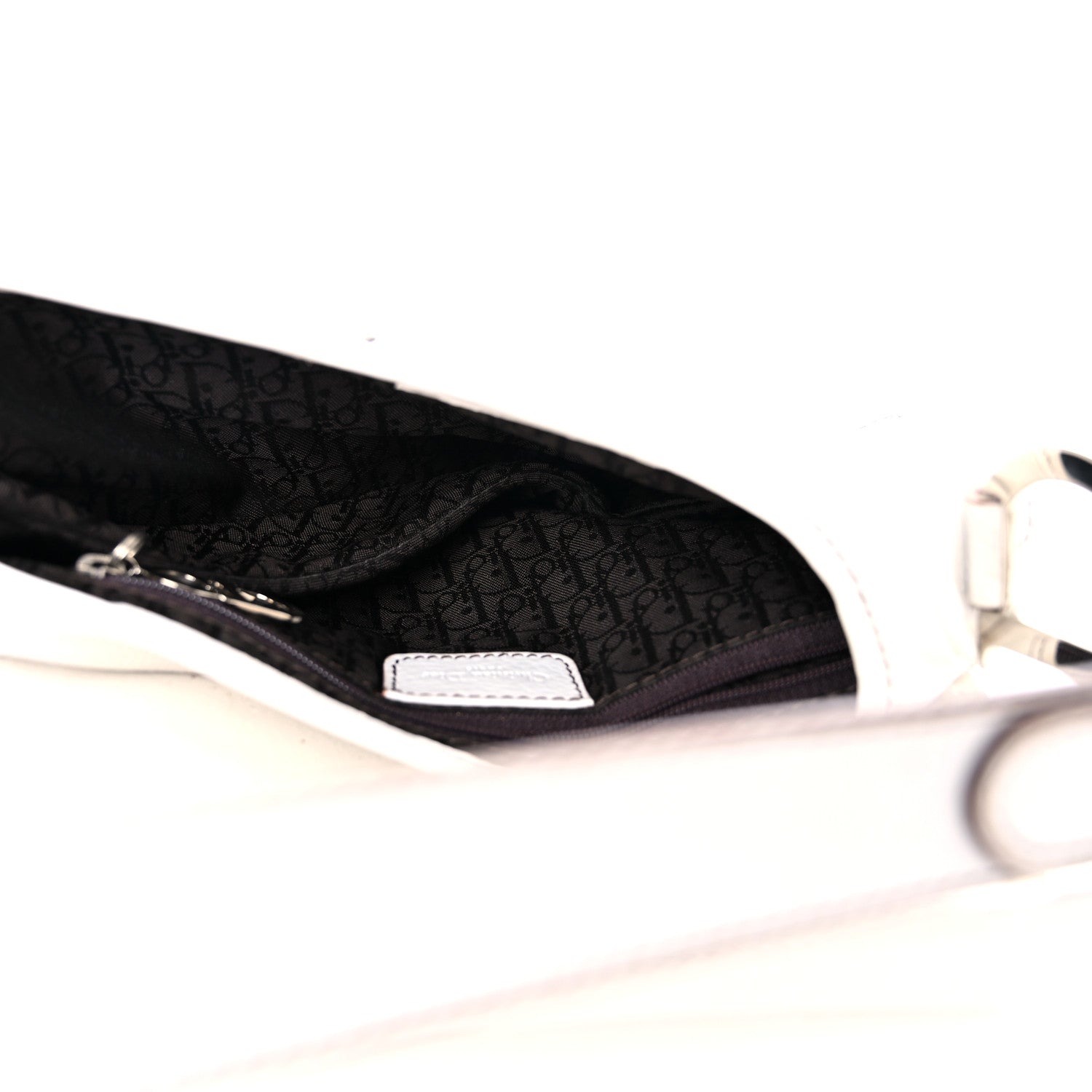 Christian Dior Calfskin Saddle Bag White 4 of 27