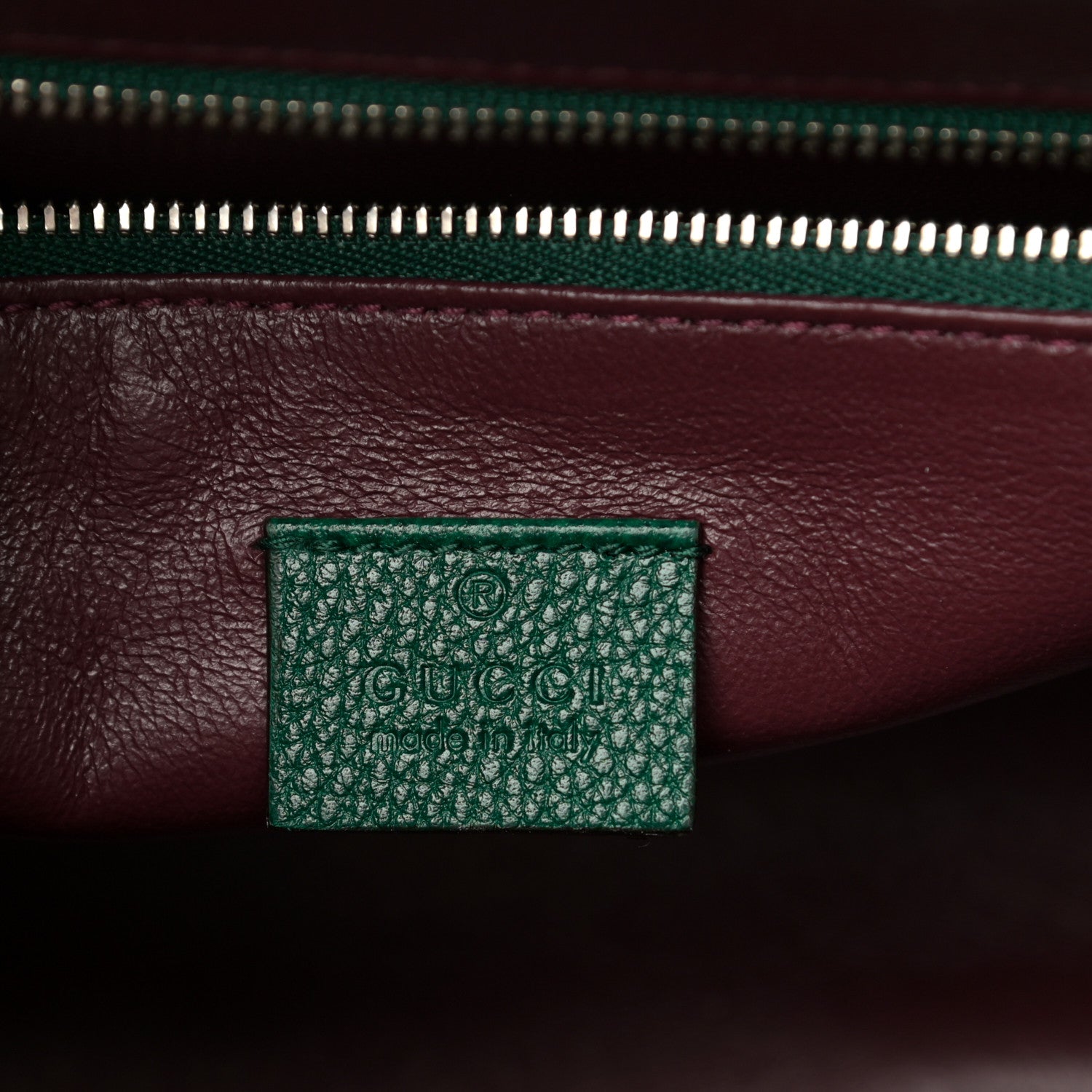 Gucci Grainy Calfskin Small Zumi Top Handle Bag Vintage Green 6 of 10