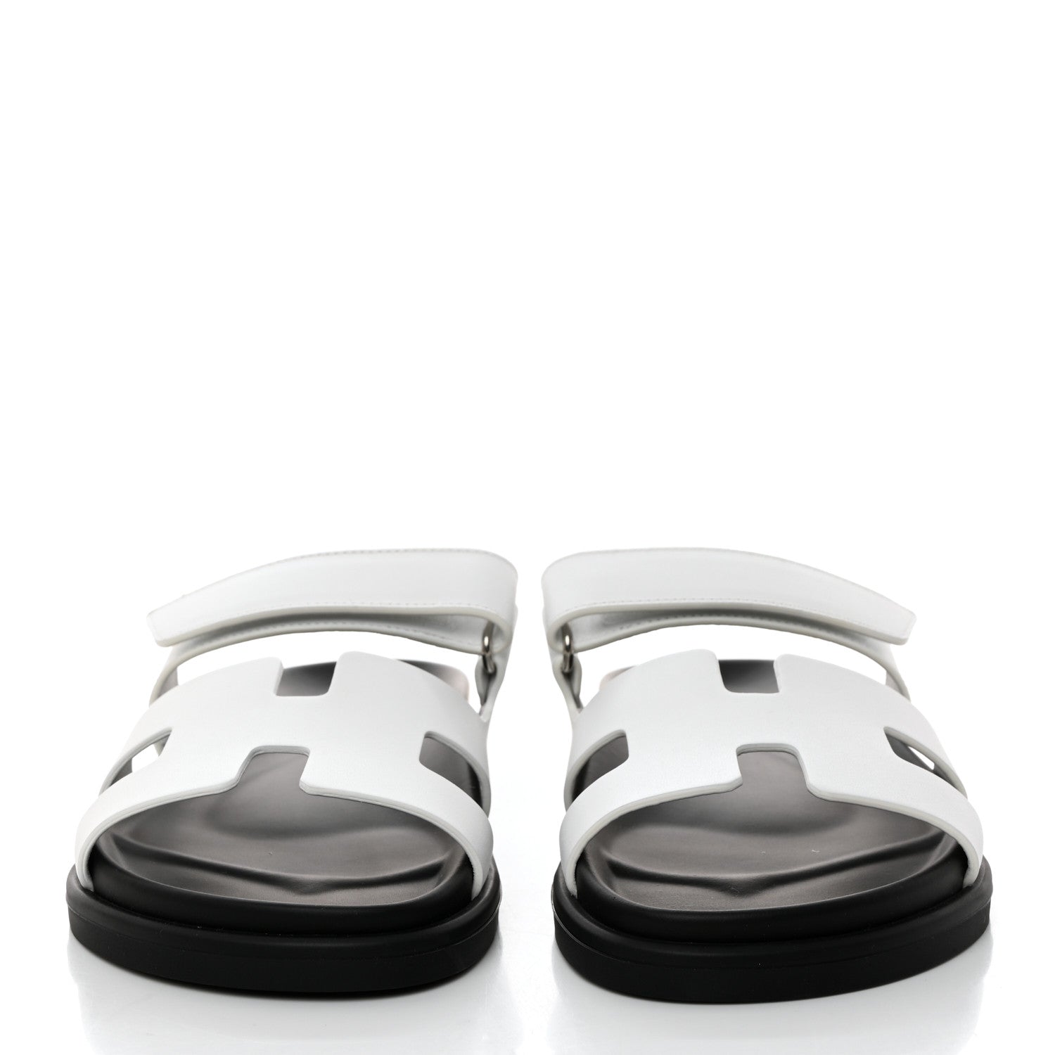 Hermes Calfskin Womens Chypre Sandals 38 White 2 of 9
