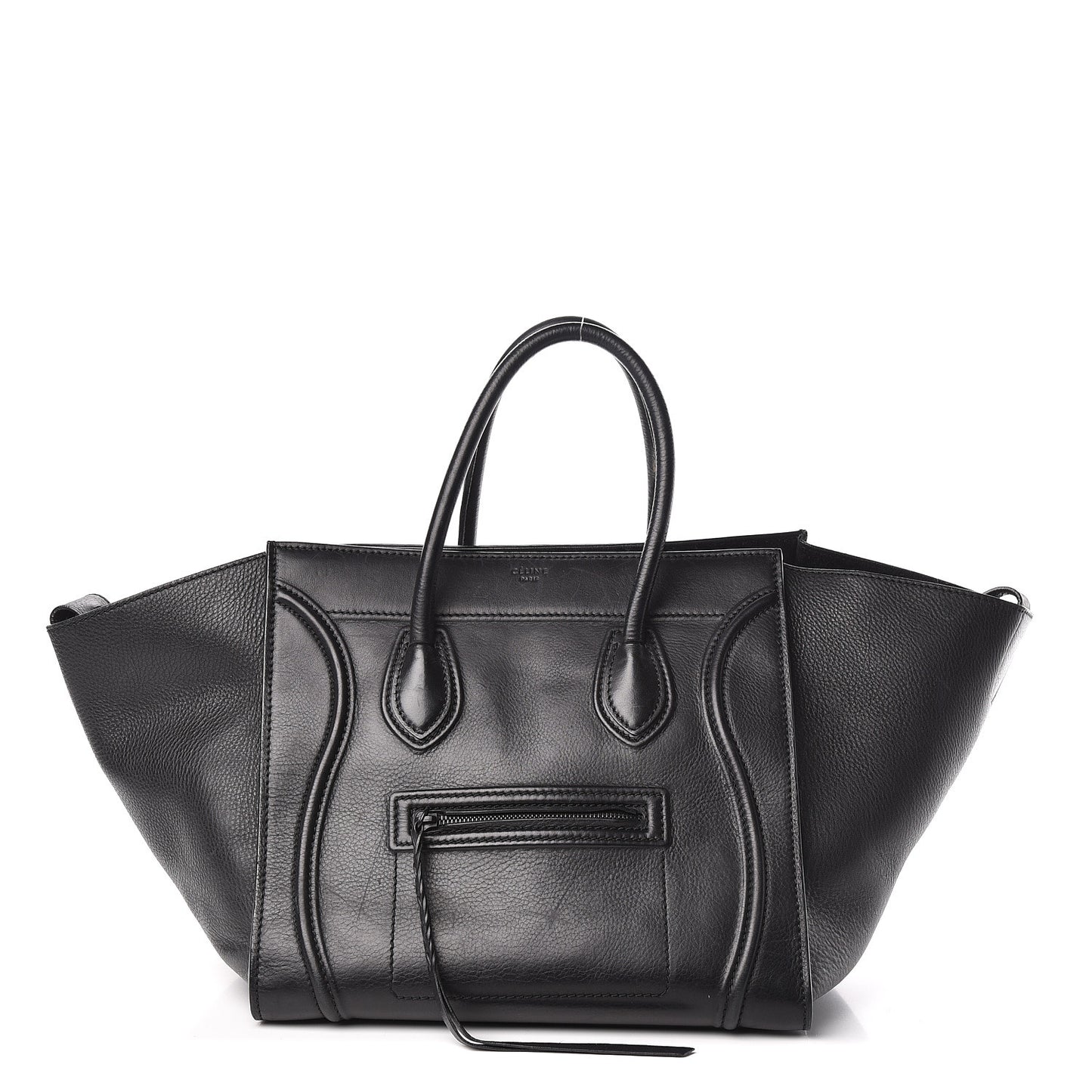 Smooth Calfskin Medium Phantom Luggage Black