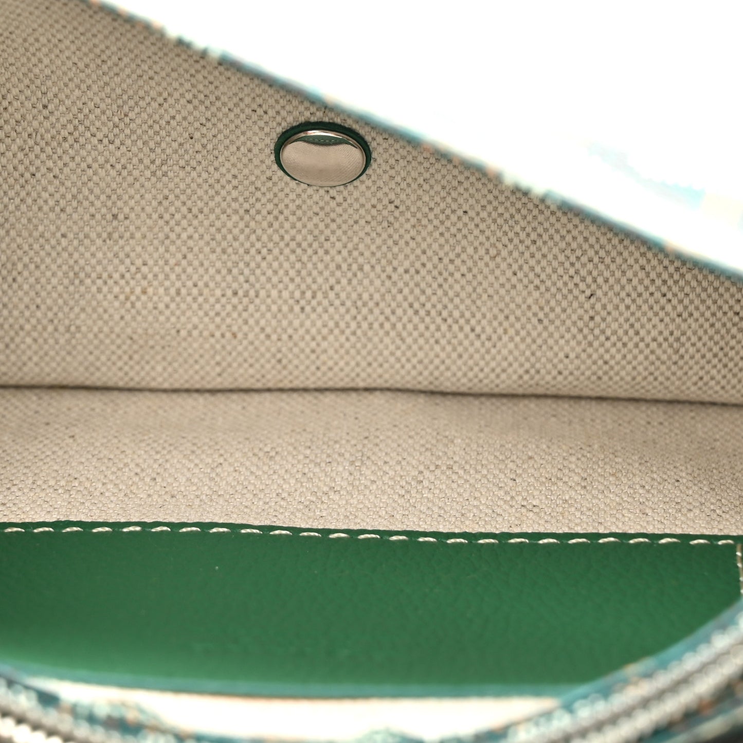 Goyardine Plumet Wallet Clutch Green