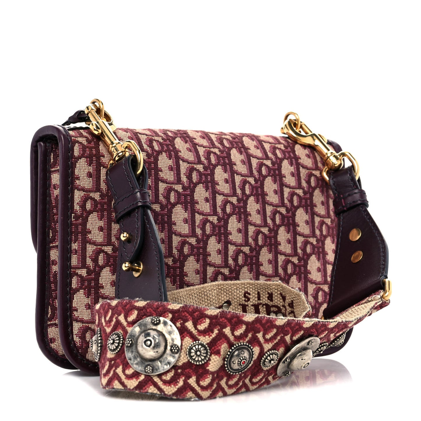 Oblique DiorAddict Flap Bag Burgundy