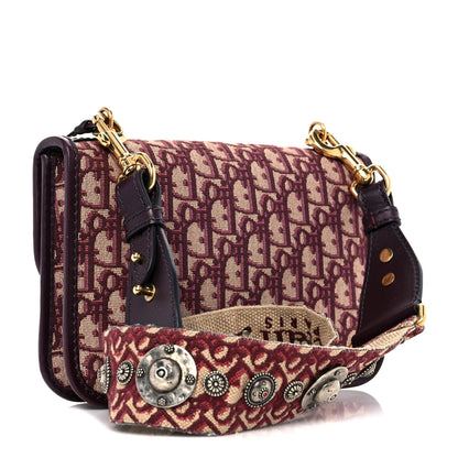 Christian Dior Oblique DiorAddict Flap Bag Burgundy 3 of 8