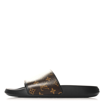 Louis Vuitton Rubber Monogram Mens Waterfront Mules 11 Macassar 1 of 9