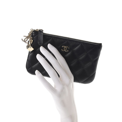 Chanel Lambskin Quilted Small Casino Cosmetic Case Black 2 of 7